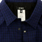 Chic Blue Checkered Casual Cotton Shirt - SEHABRANDS