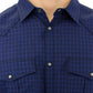 Chic Blue Checkered Casual Cotton Shirt - SEHABRANDS