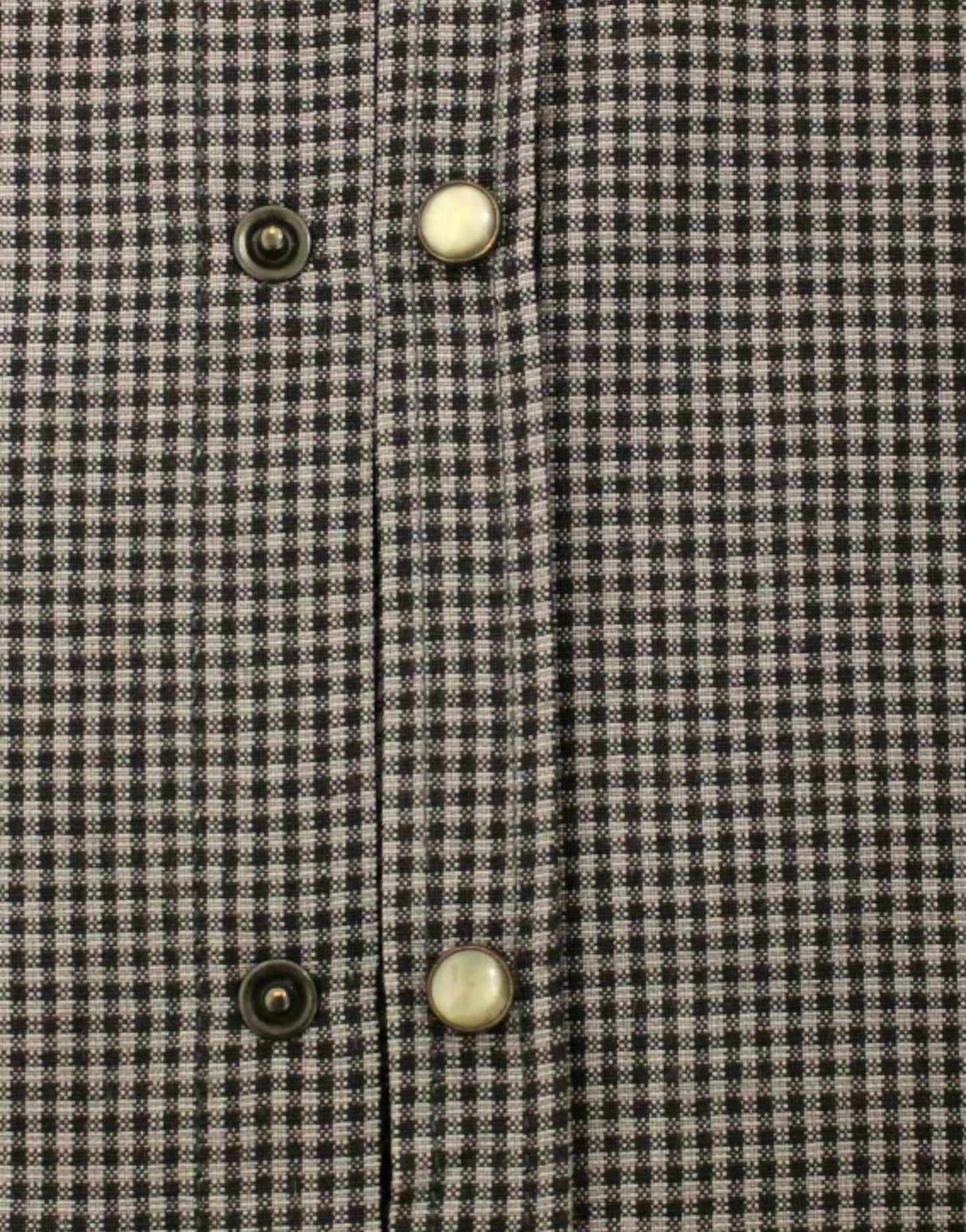 Chic Gray Checked Casual Linen Blend Shirt - SEHABRANDS