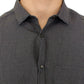 Chic Gray Checked Casual Linen Blend Shirt - SEHABRANDS