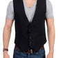 Elegant Striped Casual Vest - Cotton Blend - SEHABRANDS