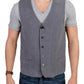 Chic Gray Casual Vest - SEHABRANDS