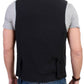 Elegant Black Wool Blend Casual Vest - SEHABRANDS