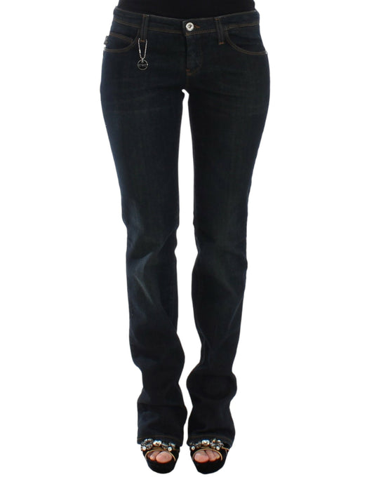 Chic Blue Slim Fit Denim Delight - SEHABRANDS