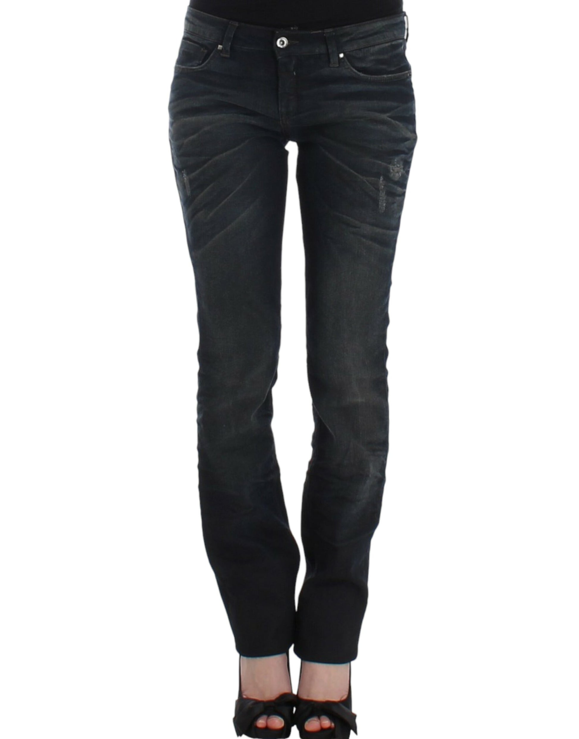 Chic Superskinny Blue Denim Jeans - SEHABRANDS