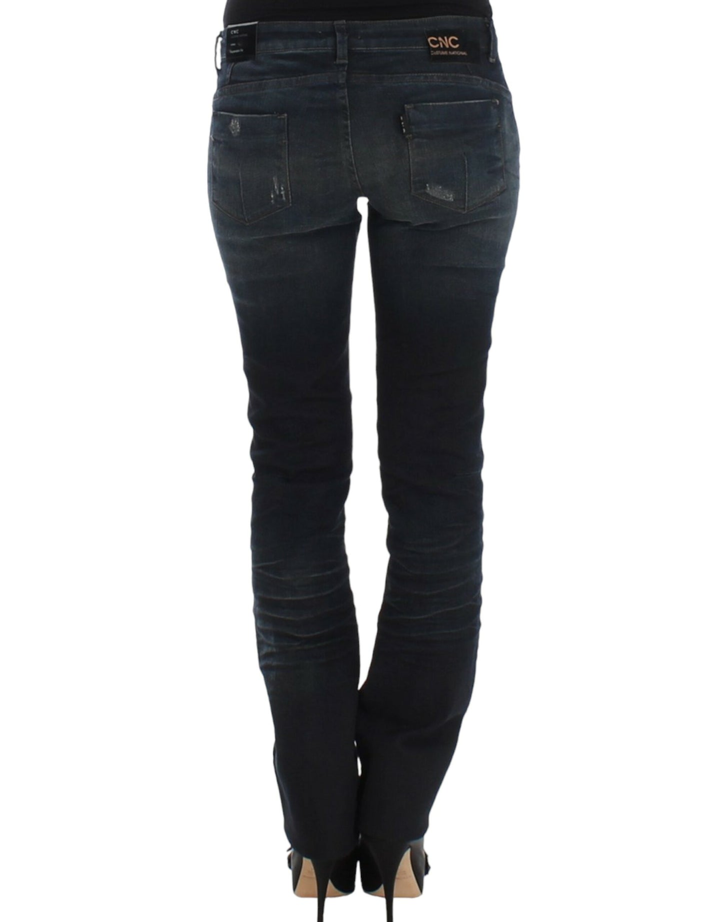 Chic Superskinny Blue Denim Jeans - SEHABRANDS