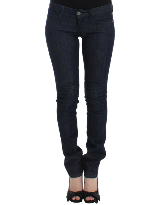 Chic Dark Blue Skinny Leg Jeans - SEHABRANDS