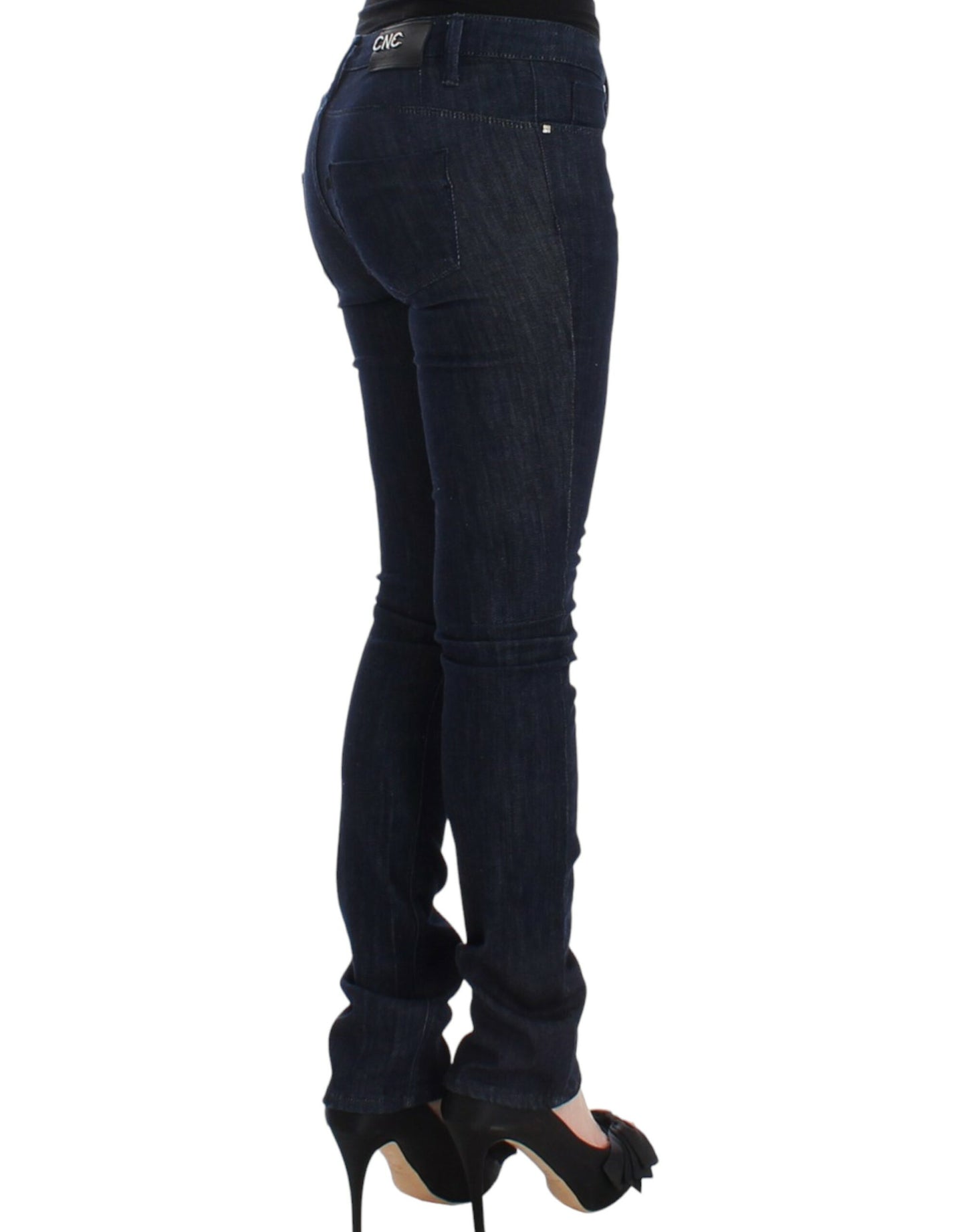 Chic Dark Blue Skinny Leg Jeans - SEHABRANDS