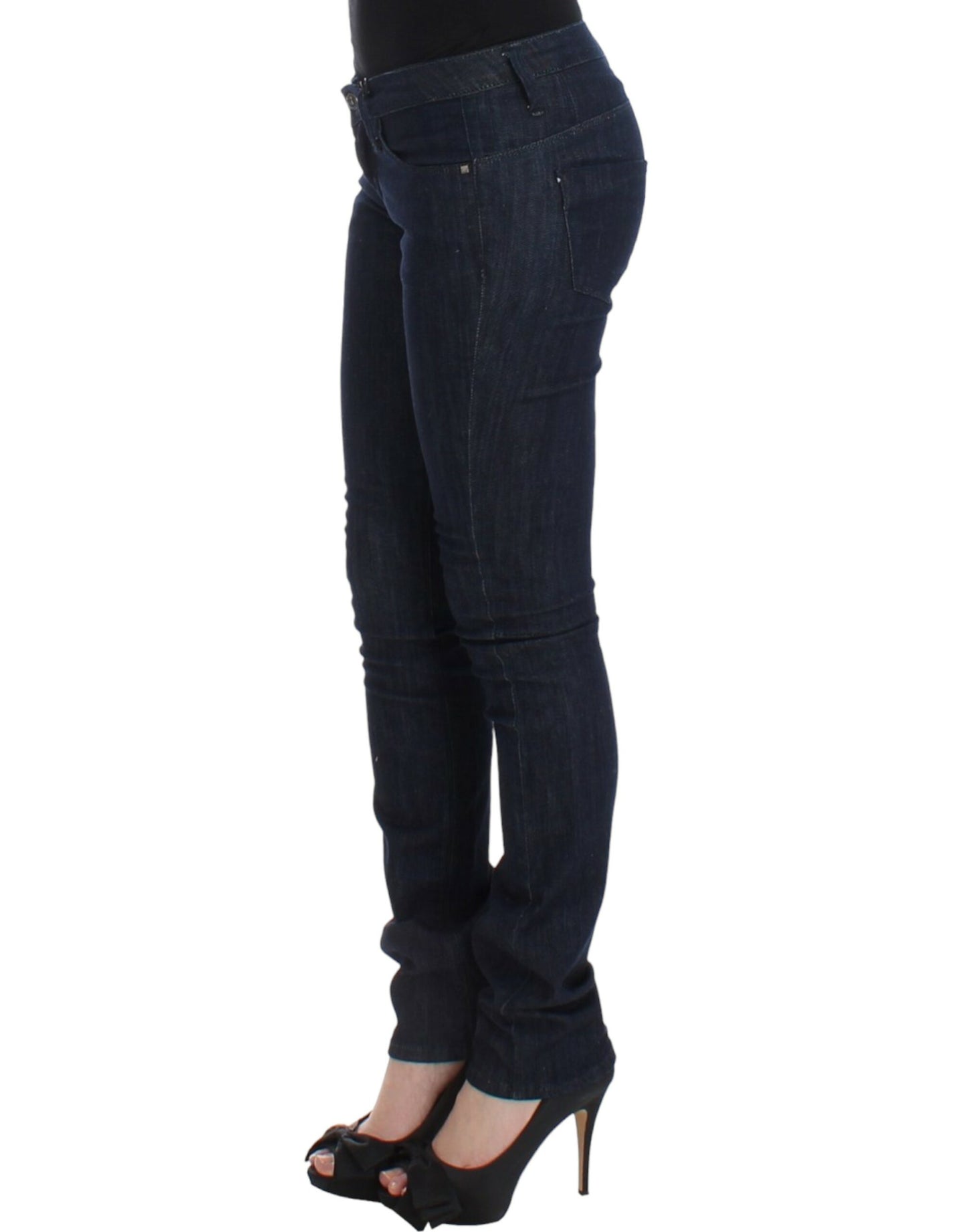 Chic Dark Blue Skinny Leg Jeans - SEHABRANDS