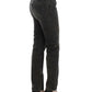 Sleek Gray Straight Leg Distressed Jeans - SEHABRANDS