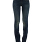 Chic Blue Straight Leg Designer Jeans - SEHABRANDS