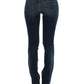 Chic Blue Straight Leg Designer Jeans - SEHABRANDS