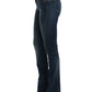 Chic Blue Straight Leg Designer Jeans - SEHABRANDS