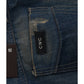 Chic Straight Leg Blue Denim Jeans - SEHABRANDS