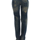 Chic Straight Leg Blue Denim Jeans - SEHABRANDS