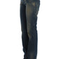 Chic Straight Leg Blue Denim Jeans - SEHABRANDS