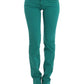 Chic Green Straight Leg Jeans for Sophisticated Style - SEHABRANDS