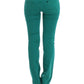 Chic Green Straight Leg Jeans for Sophisticated Style - SEHABRANDS