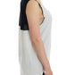 Elegant Monochrome Sleeveless Top with Gold Accents - SEHABRANDS