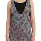 Elegant Sleeveless Black & Red Top - SEHABRANDS