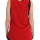 Elegant Sleeveless Black & Red Top - SEHABRANDS