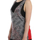 Elegant Sleeveless Black & Red Top - SEHABRANDS