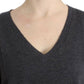 Chic V-Neck Alpaca Blend Short Sleeve Sweater - SEHABRANDS