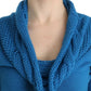 Chic Blue Scoop Neck Knit Sweater - SEHABRANDS