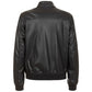 Fred Mello Eco-Leather Zip-Up Jacket with Buttoned Collar