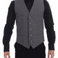 Dolce & Gabbana Elegant Gray Slim Fit Dress Vest