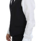 Dolce & Gabbana Elegant Black Wool Silk Dress Vest