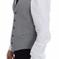 Dolce & Gabbana Elegant Gray Cotton Stretch Dress Vest