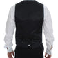 Dolce & Gabbana Elegant Black Striped Wool Dress Vest