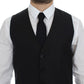 Dolce & Gabbana Elegant Gray Wool Blend Dress Vest