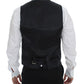 Dolce & Gabbana Elegant Gray Striped Wool Dress Vest