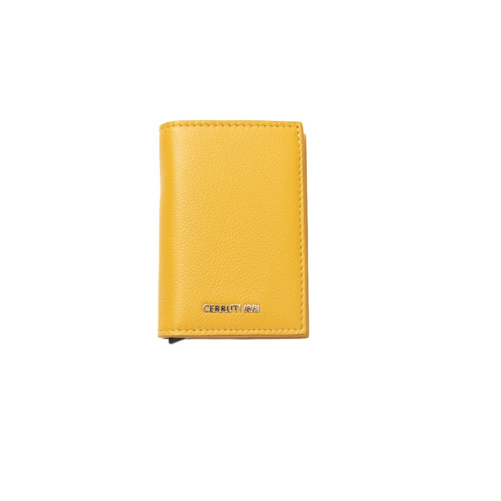 Yellow Calf Leather Men Wallet - SEHABRANDS