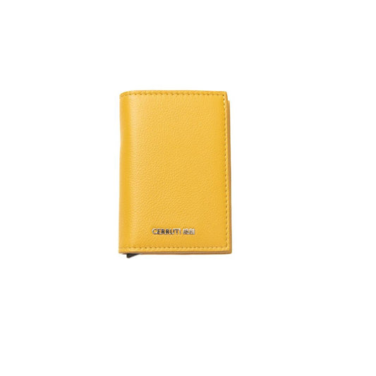 Yellow Calf Leather Men Wallet - SEHABRANDS