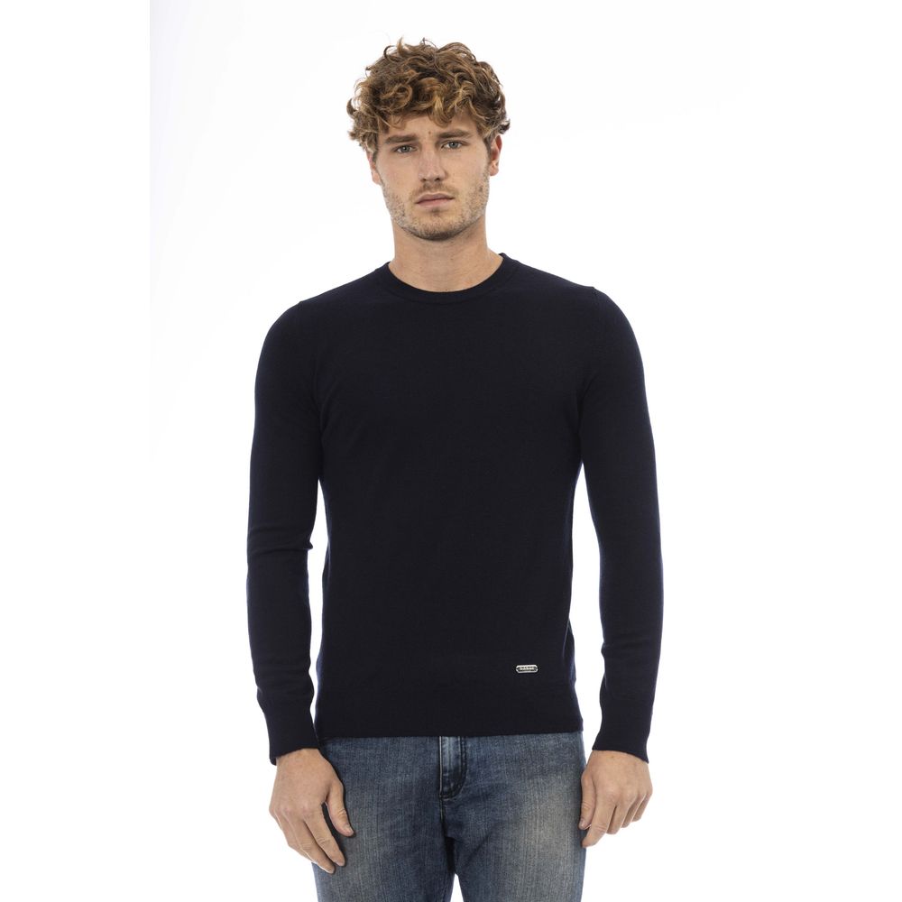 Blue Wool Men Sweater - SEHABRANDS