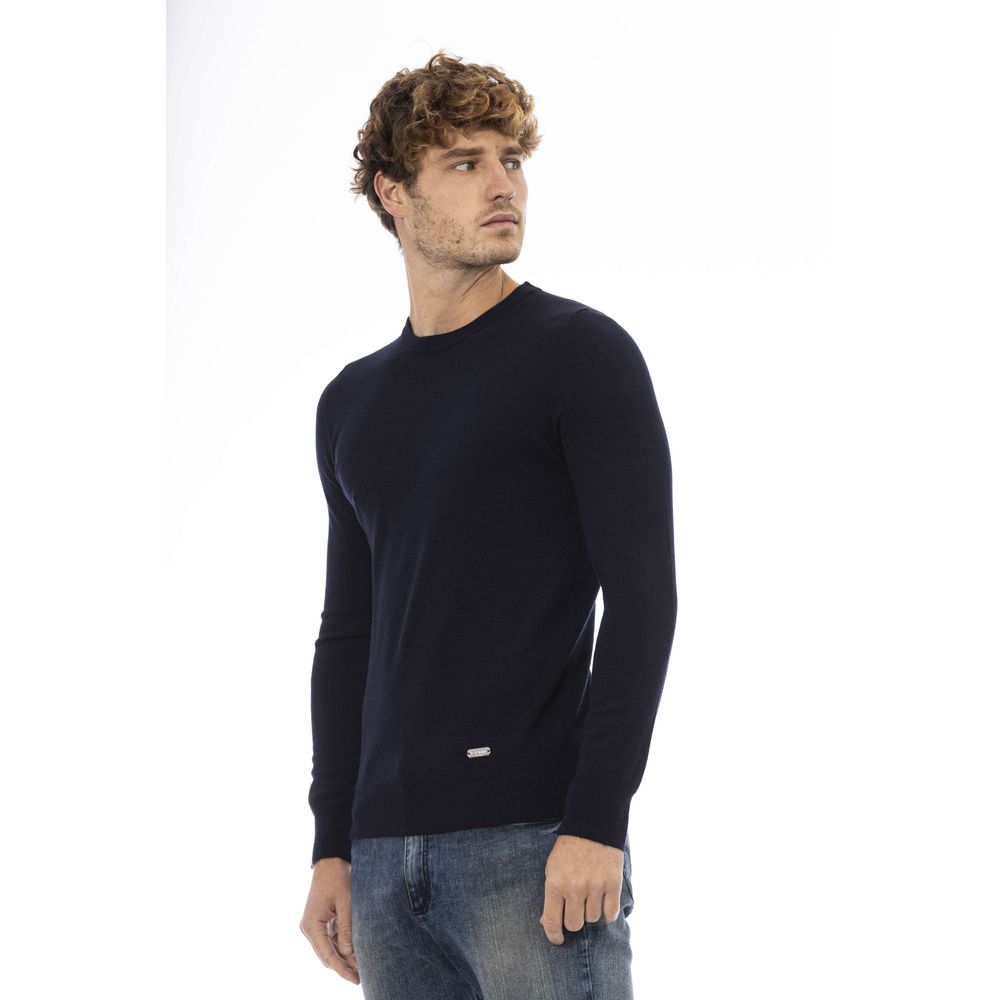 Blue Wool Men Sweater - SEHABRANDS