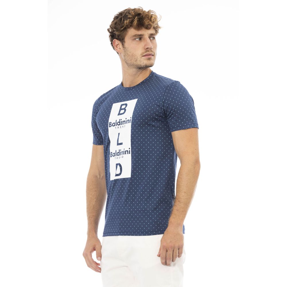 Blue Cotton Men T-Shirt - SEHABRANDS