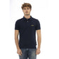 Blue Cotton Men Polo - SEHABRANDS