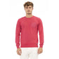 Red Cotton Men Sweater - SEHABRANDS