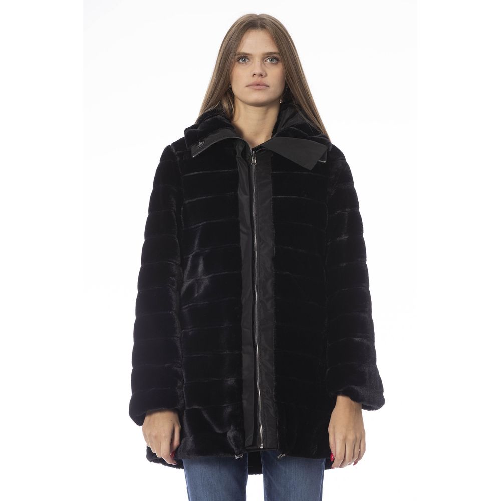 Black Polyester Women Jacket - SEHABRANDS