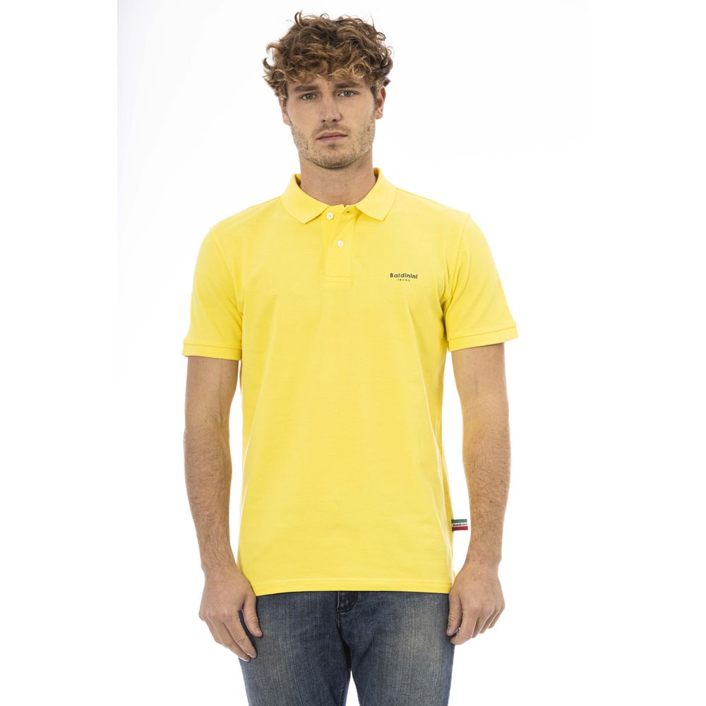 Yellow Cotton Men Polo - SEHABRANDS