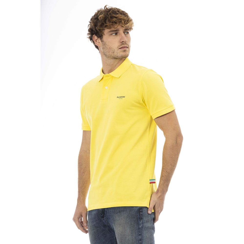 Yellow Cotton Men Polo - SEHABRANDS