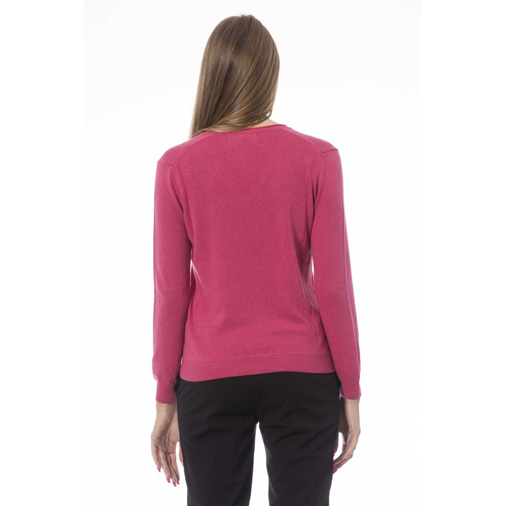 Fuchsia Cashmere Women Sweater - SEHABRANDS