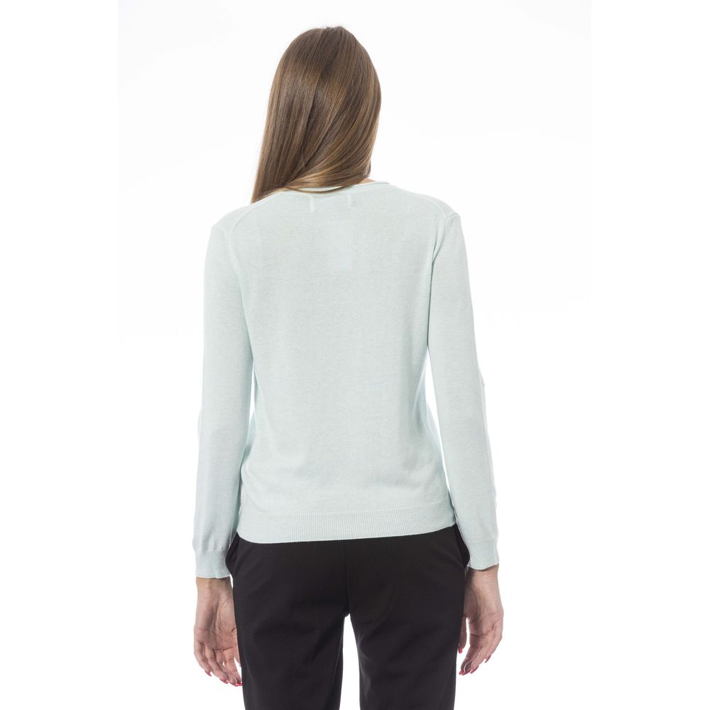 Light Blue Cashmere Women Sweater - SEHABRANDS