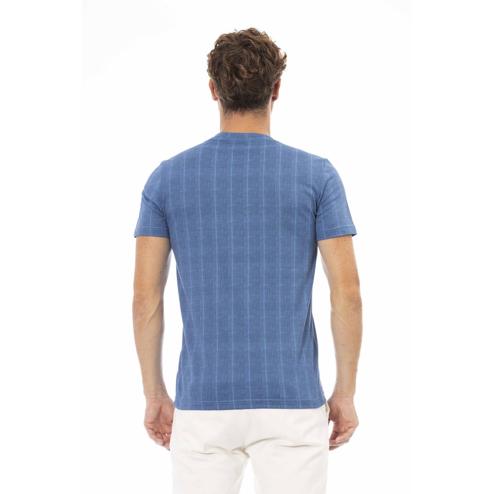 Blue Cotton Men T-Shirt - SEHABRANDS