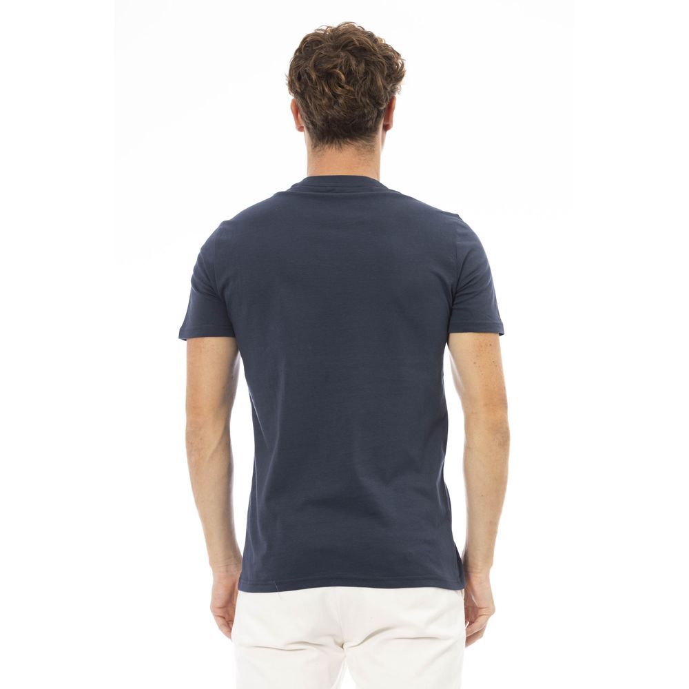 Blue Cotton Men T-Shirt - SEHABRANDS