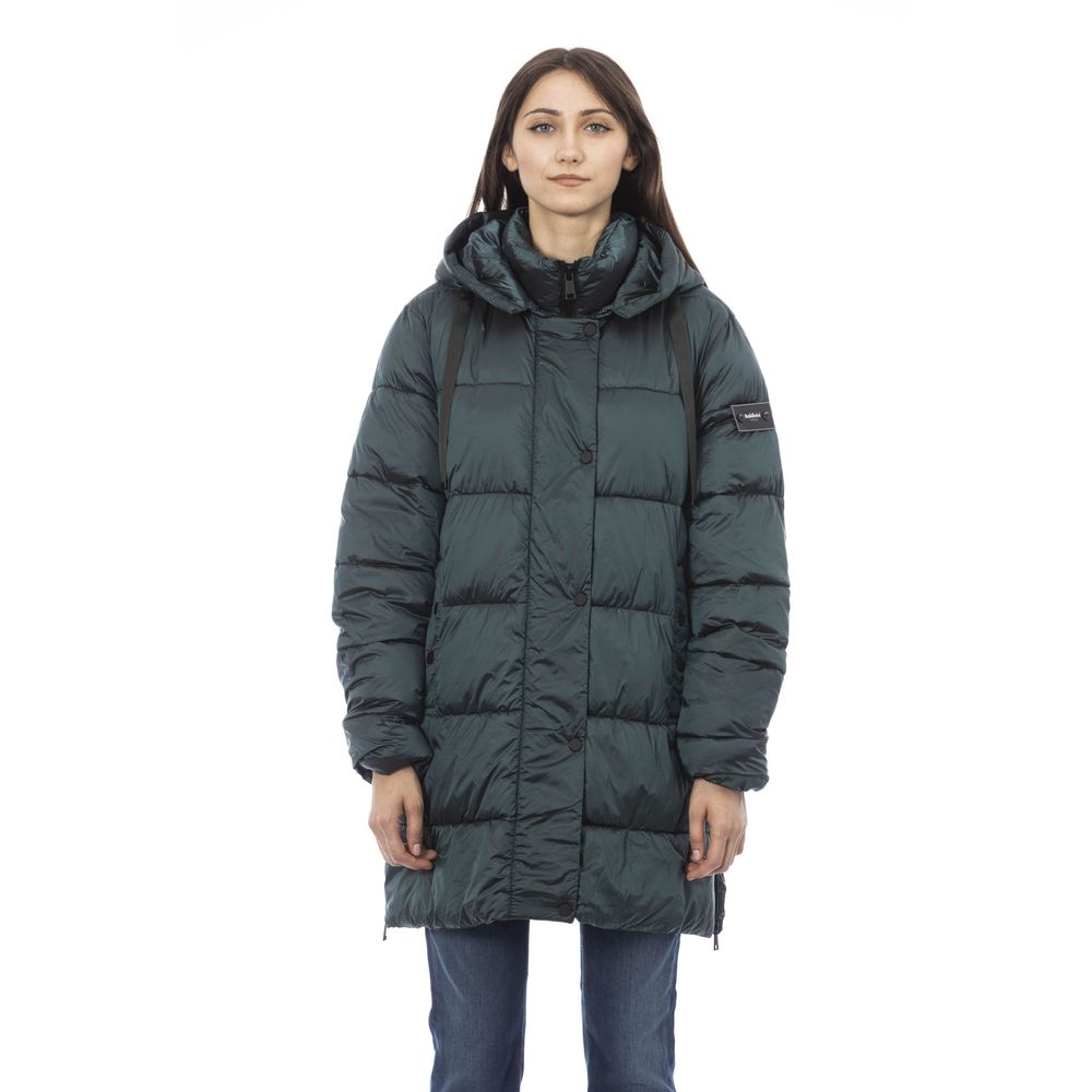 Green Polyester Women Jacket - SEHABRANDS